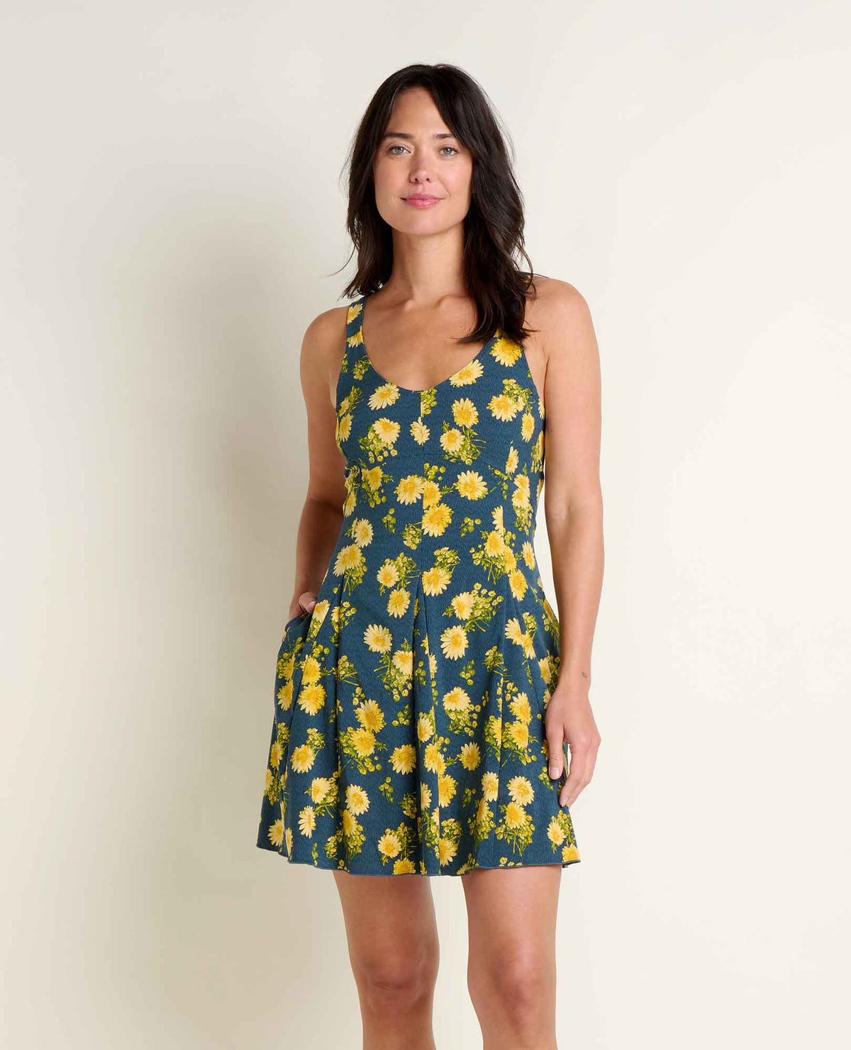 Sunkissed Tank Godet Dress - Midnight Print (S26)