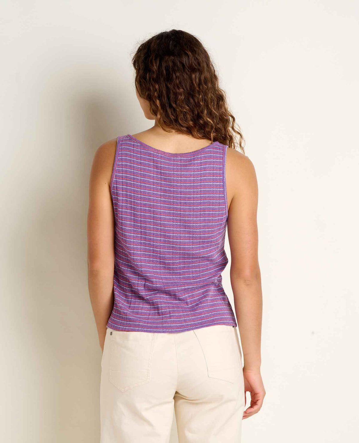 Foothill Pointelle Henley Tank - Plum Pattern (S26)