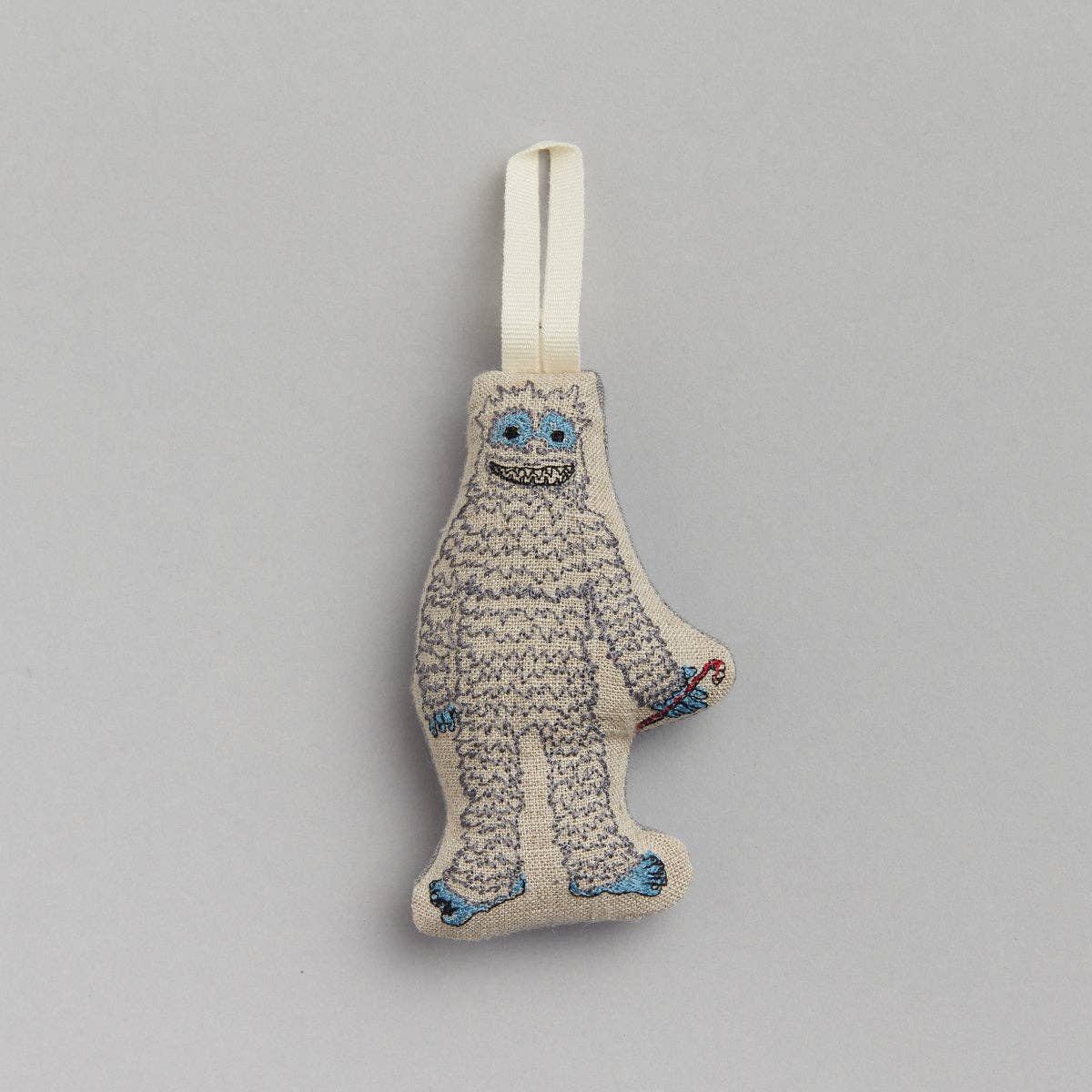 Yeti with Candy Cane Ornament