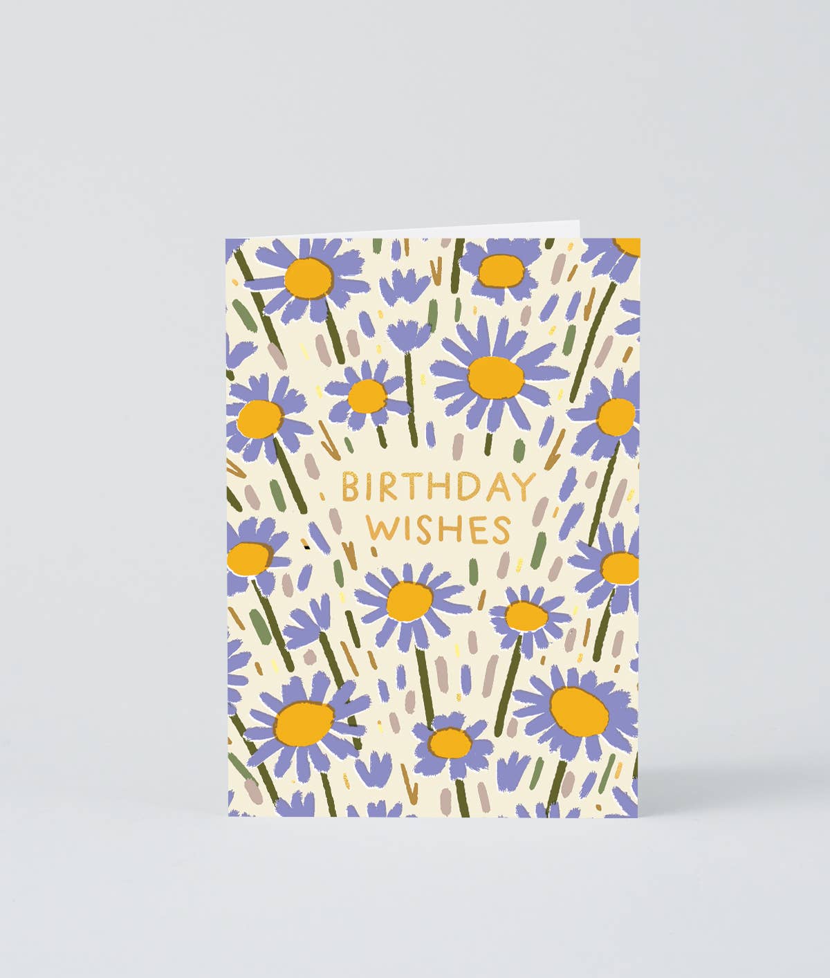 Flower Field Birthday Foiled Greetings Card
