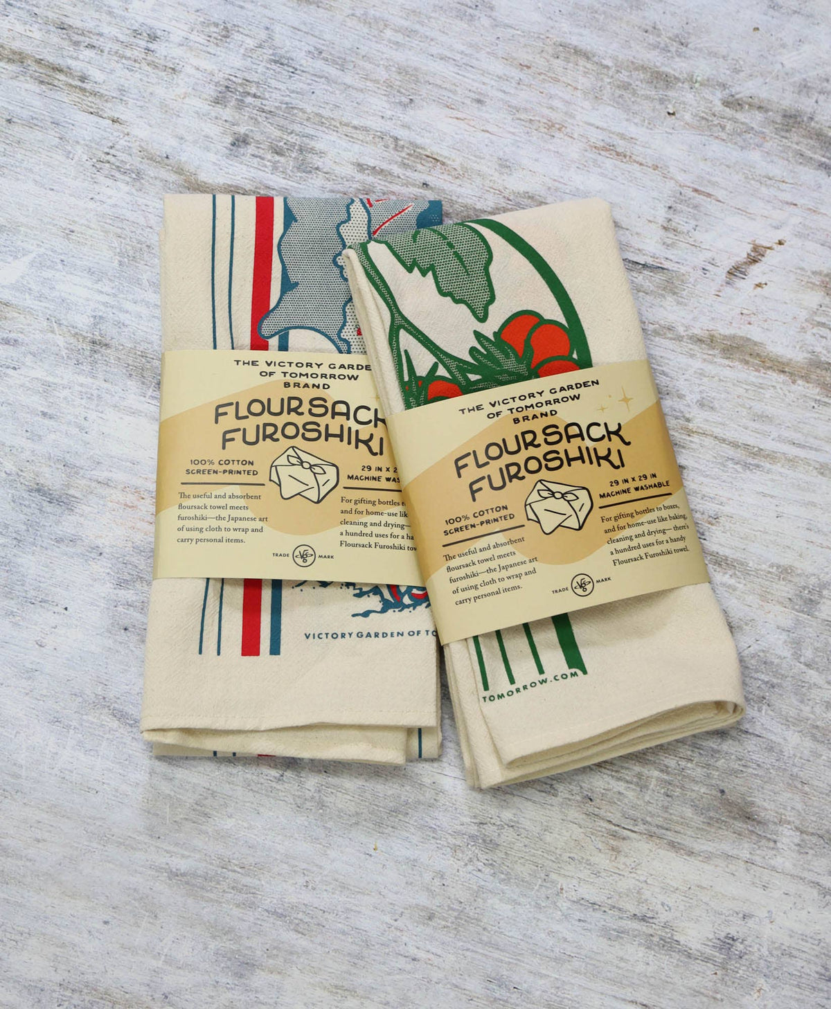 Tomato Harvest - Flour Sack Furoshiki Towel