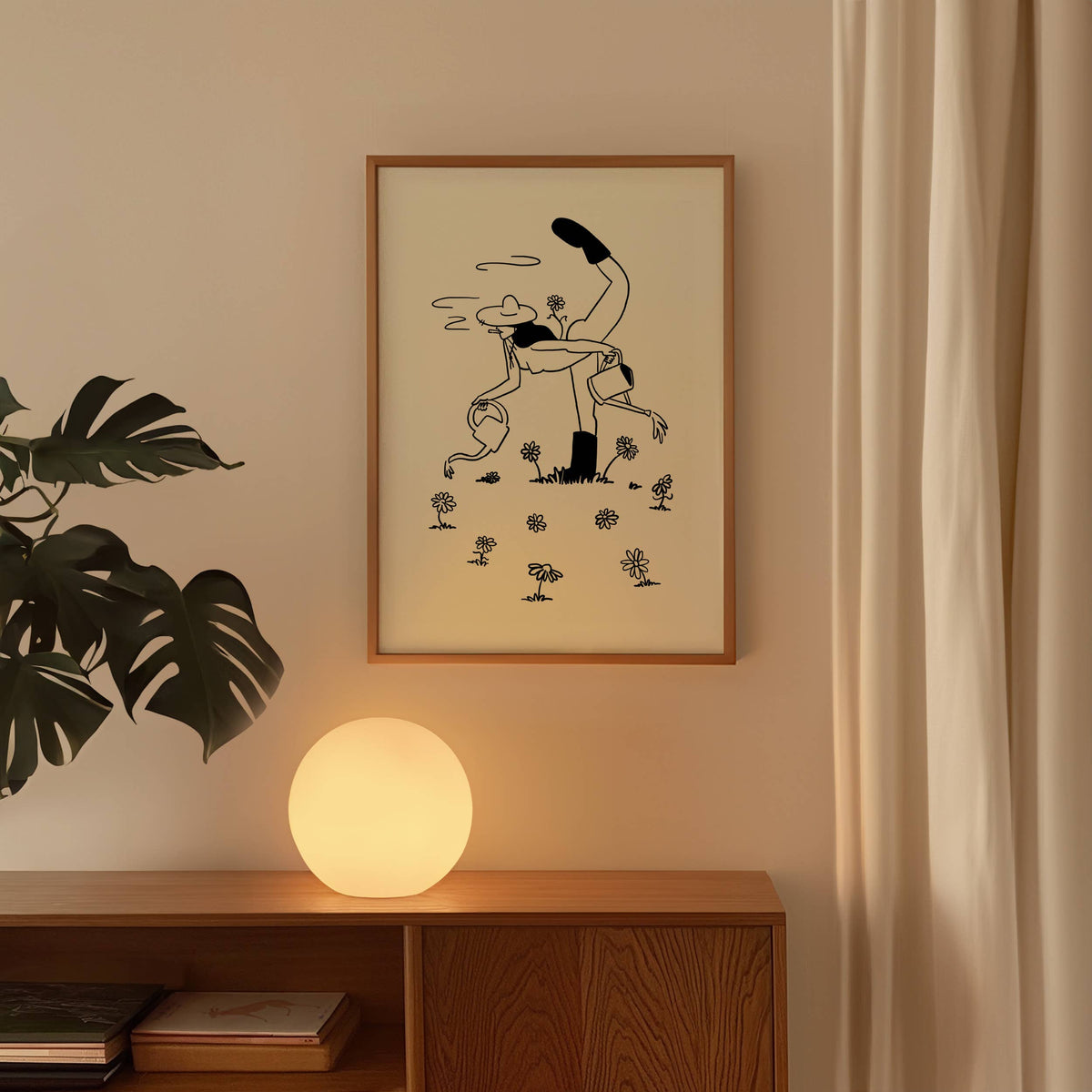 Gardening Minimal Art Print: 8x10