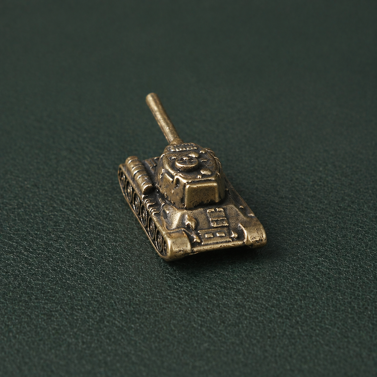 Antique Brass Military Tank Figurine Ornament: A1
