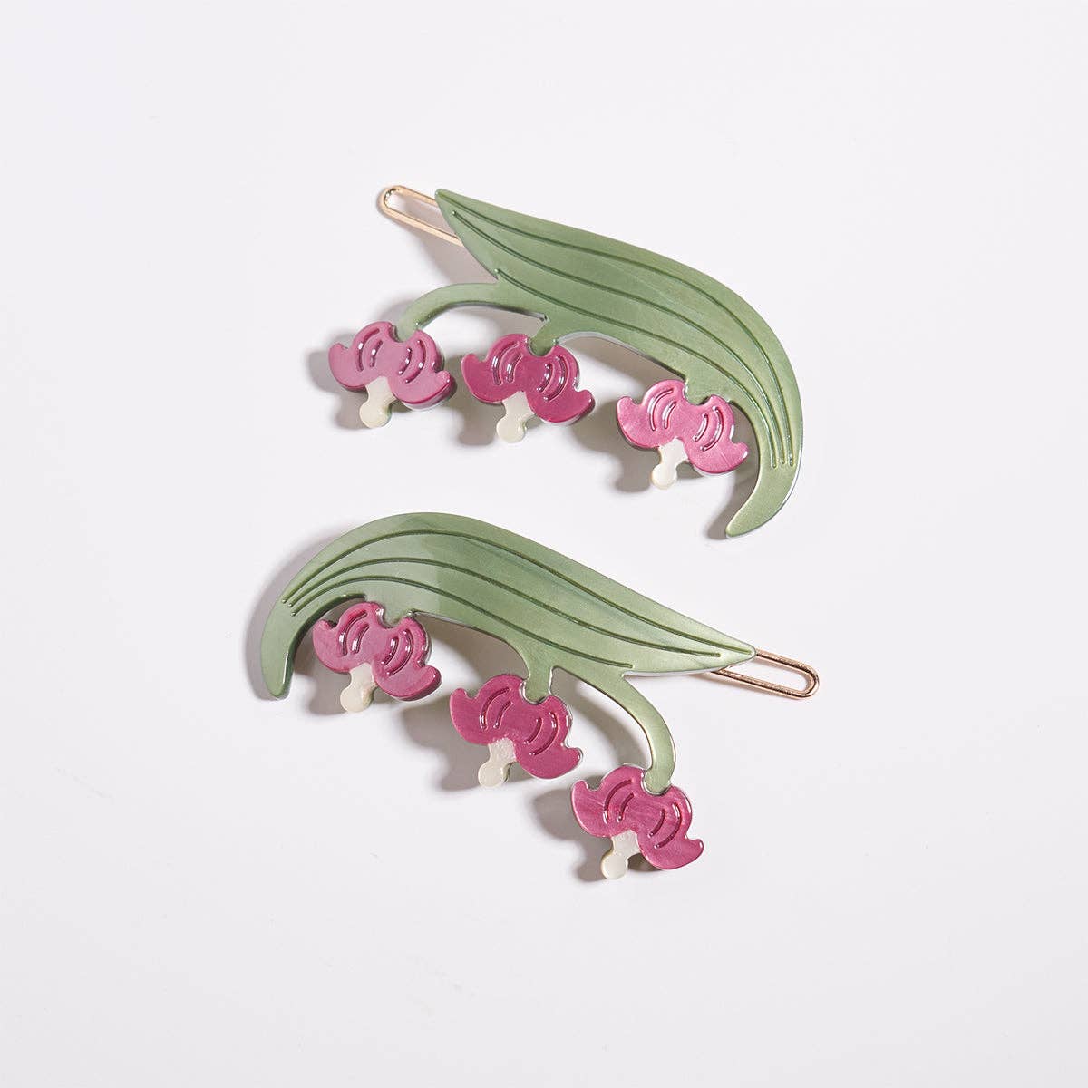 Bleeding Heart Barrette - Acetate Red Flower Hair Clip - sold SINGLE