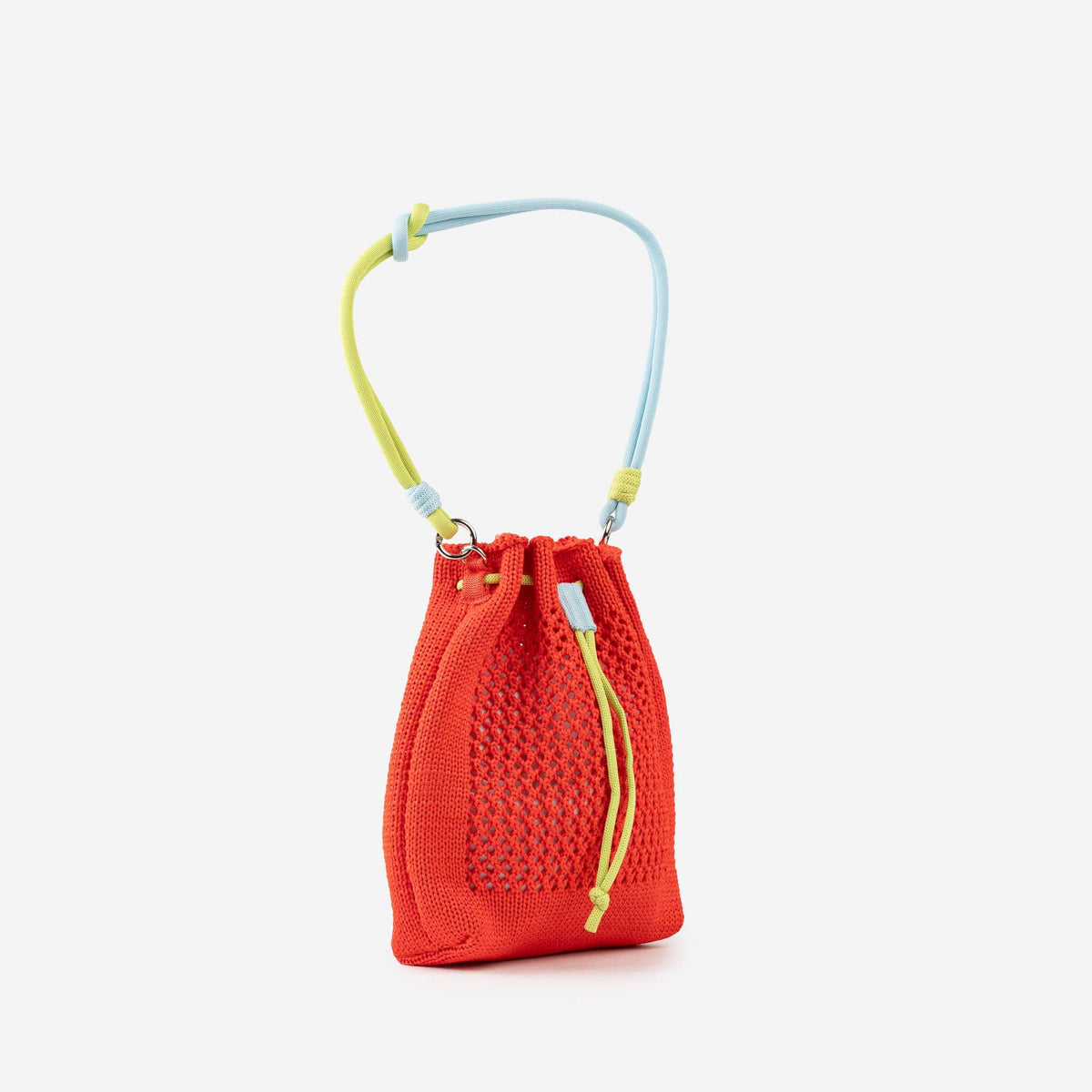 Drawstring Raffia Mini Bag: Poppy