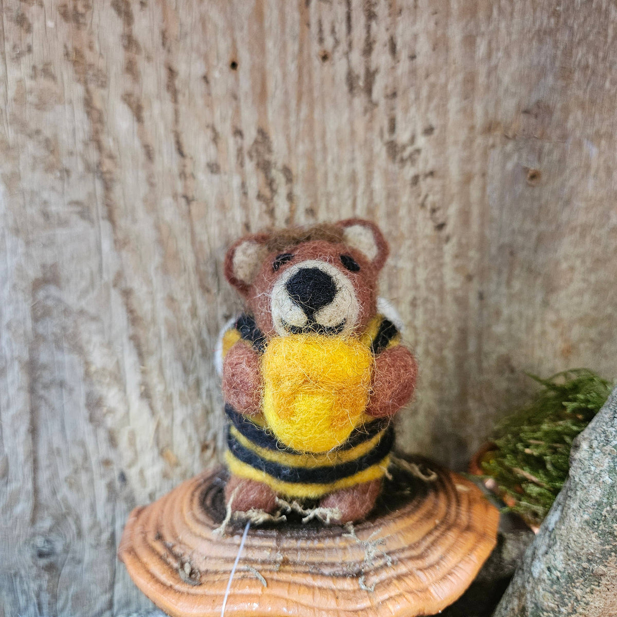 Felt Howie Honey Bee Bear Ornament