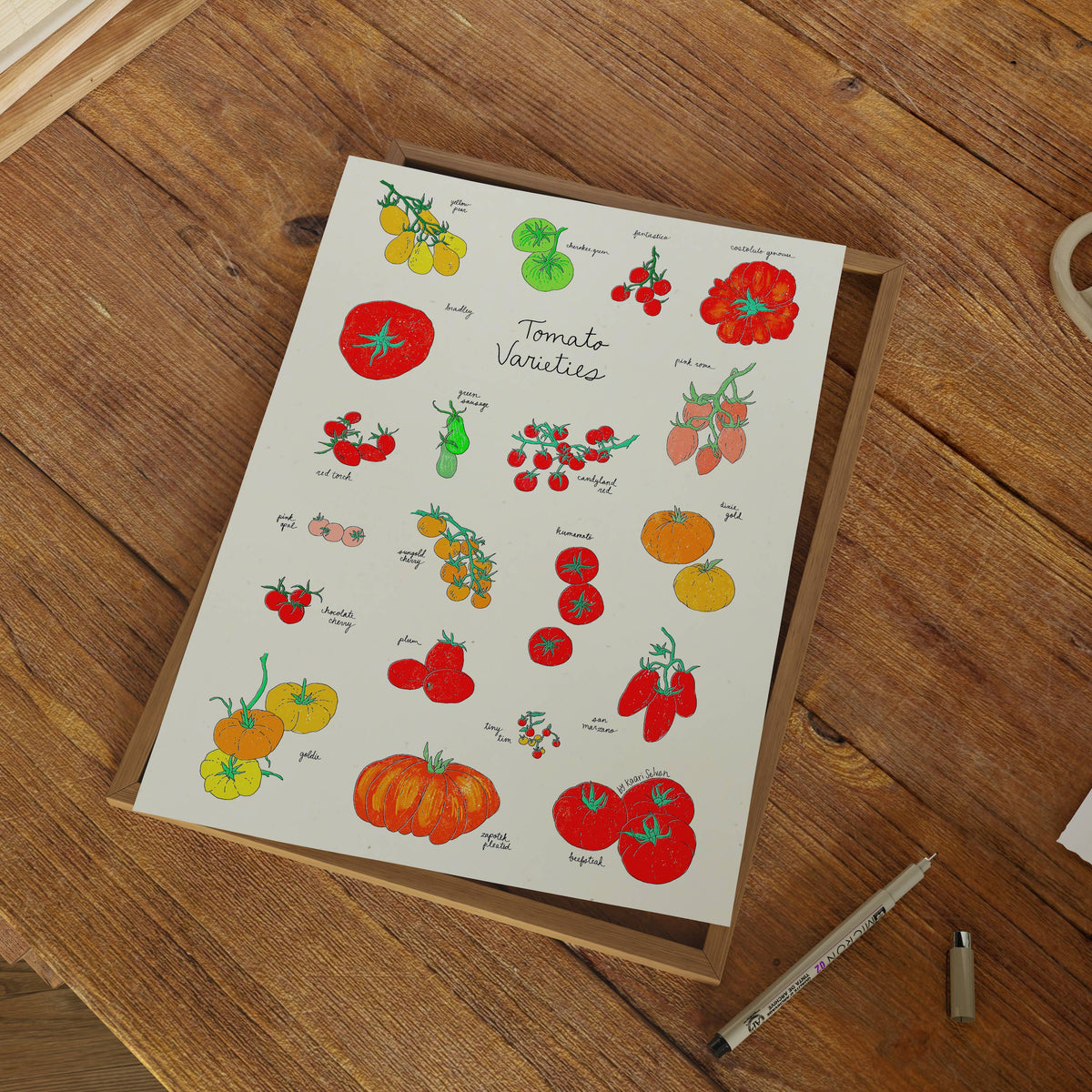 Tomato Varieties Art Print: 8" x 10"