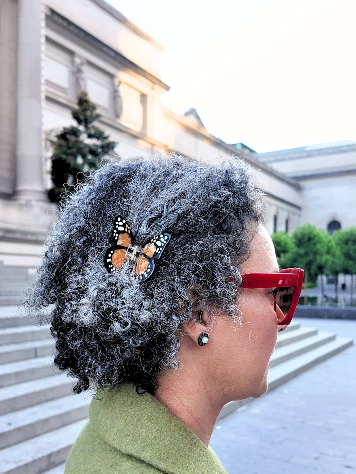 Hand-painted Mini Monarch Claw Hair Clip