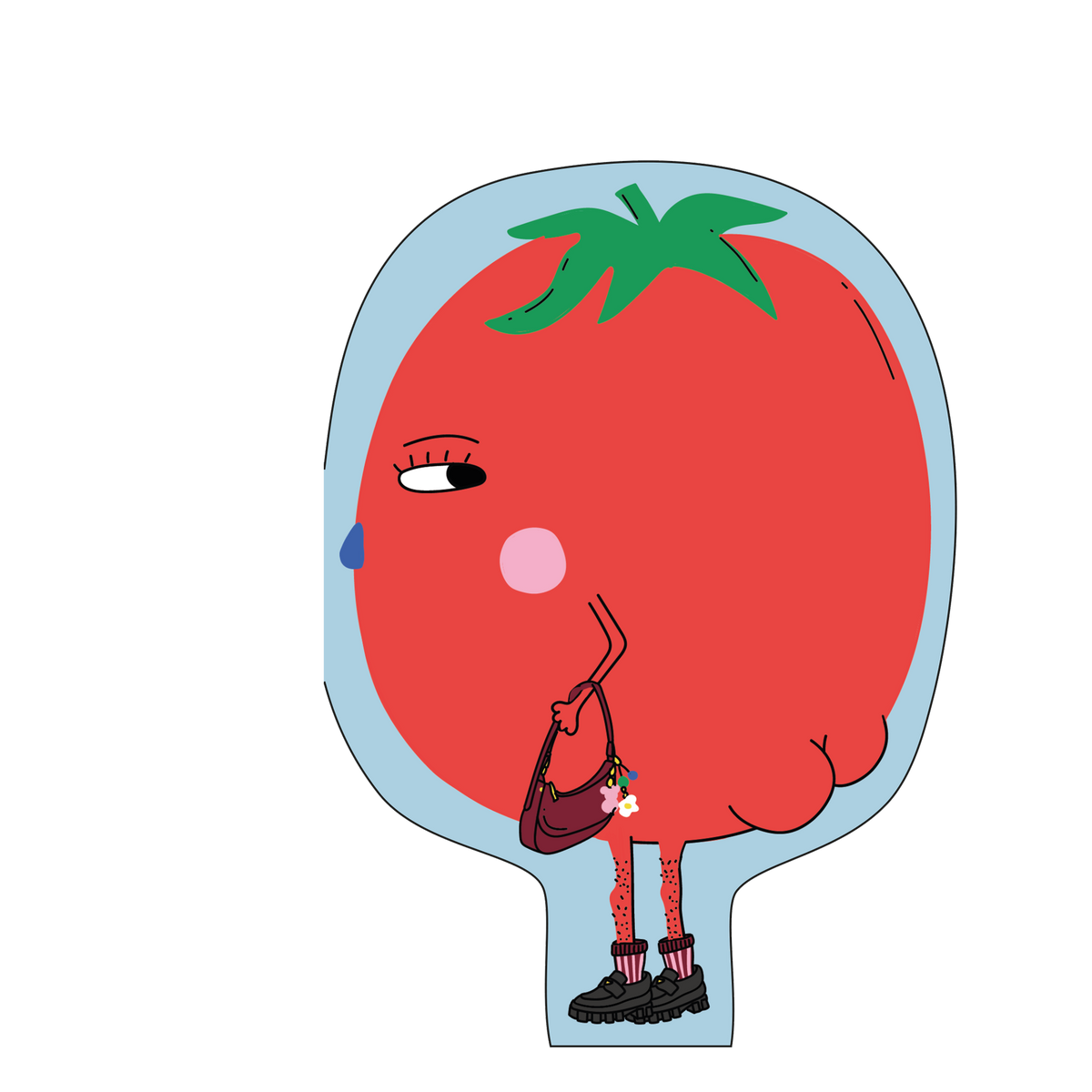 Hey Tomato! Die cut everyday greeting card | funny card