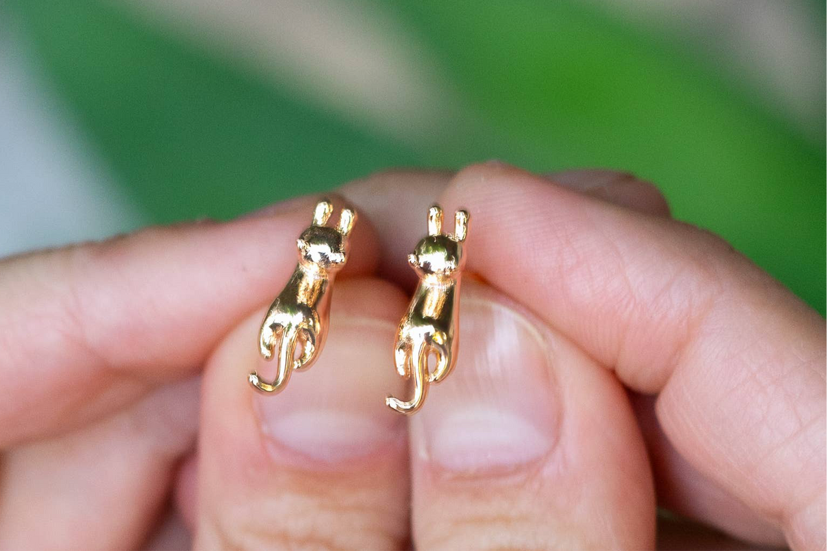 Meow Studs - 18K Gold Plated