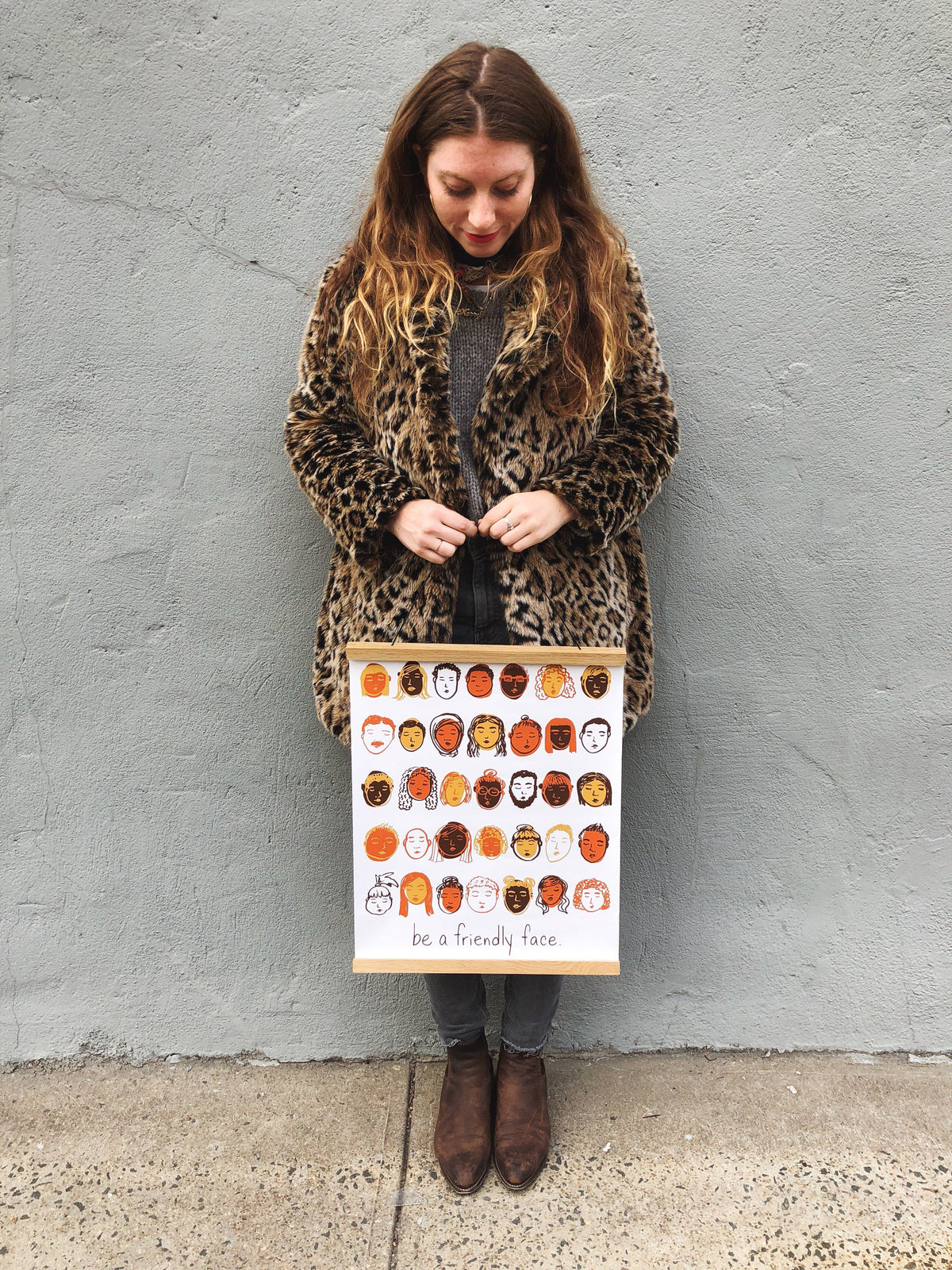 Be A Friendly Face Art Print: 8"x10"