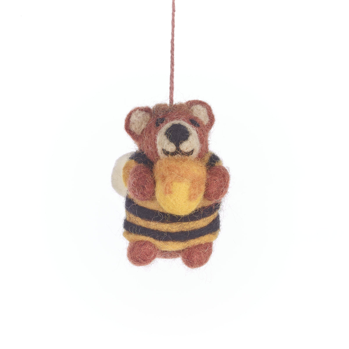 Felt Howie Honey Bee Bear Ornament