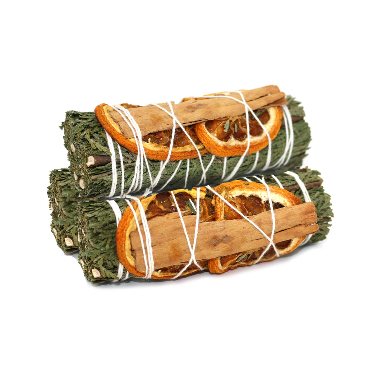 Cedar, Orange &amp; Cinnamon Smudge Stick Bundle (4 in.)