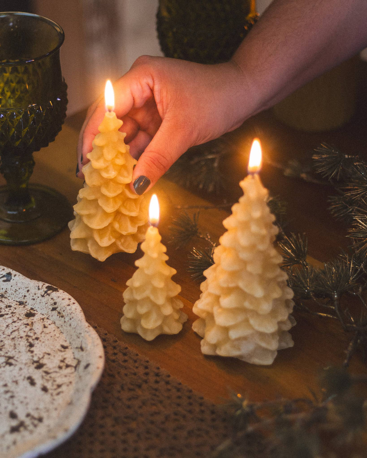 Beeswax Tree Candle: Small