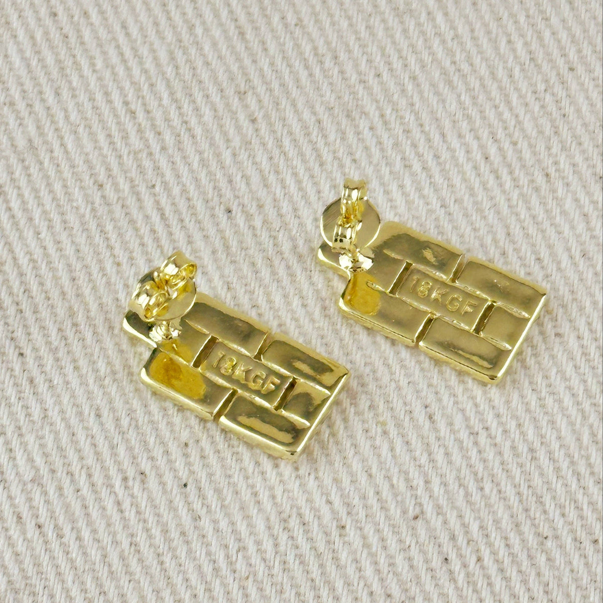 18k Gold Filled Watch Band Drop Earrings