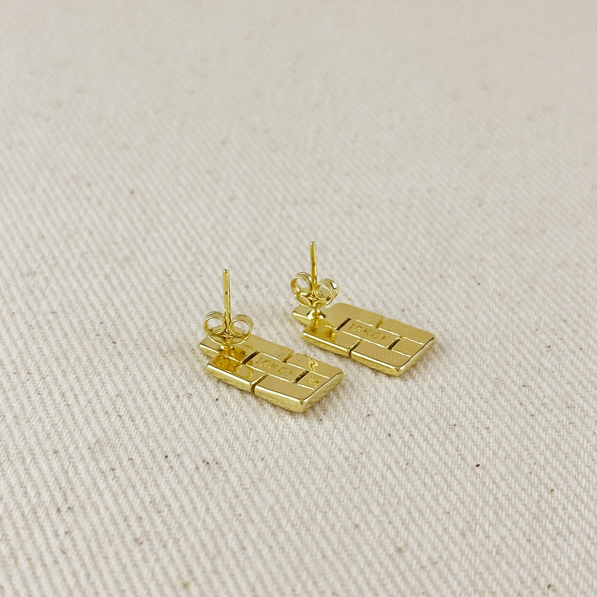 18k Gold Filled Watch Band Drop Earrings