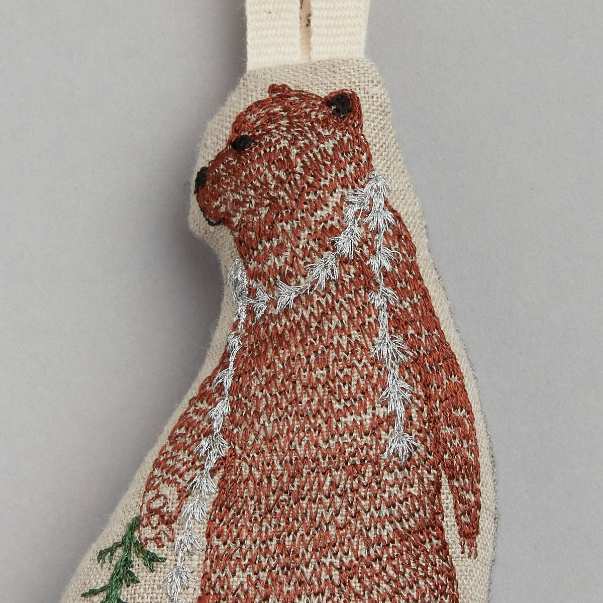 Bear with Tinsel Ornament