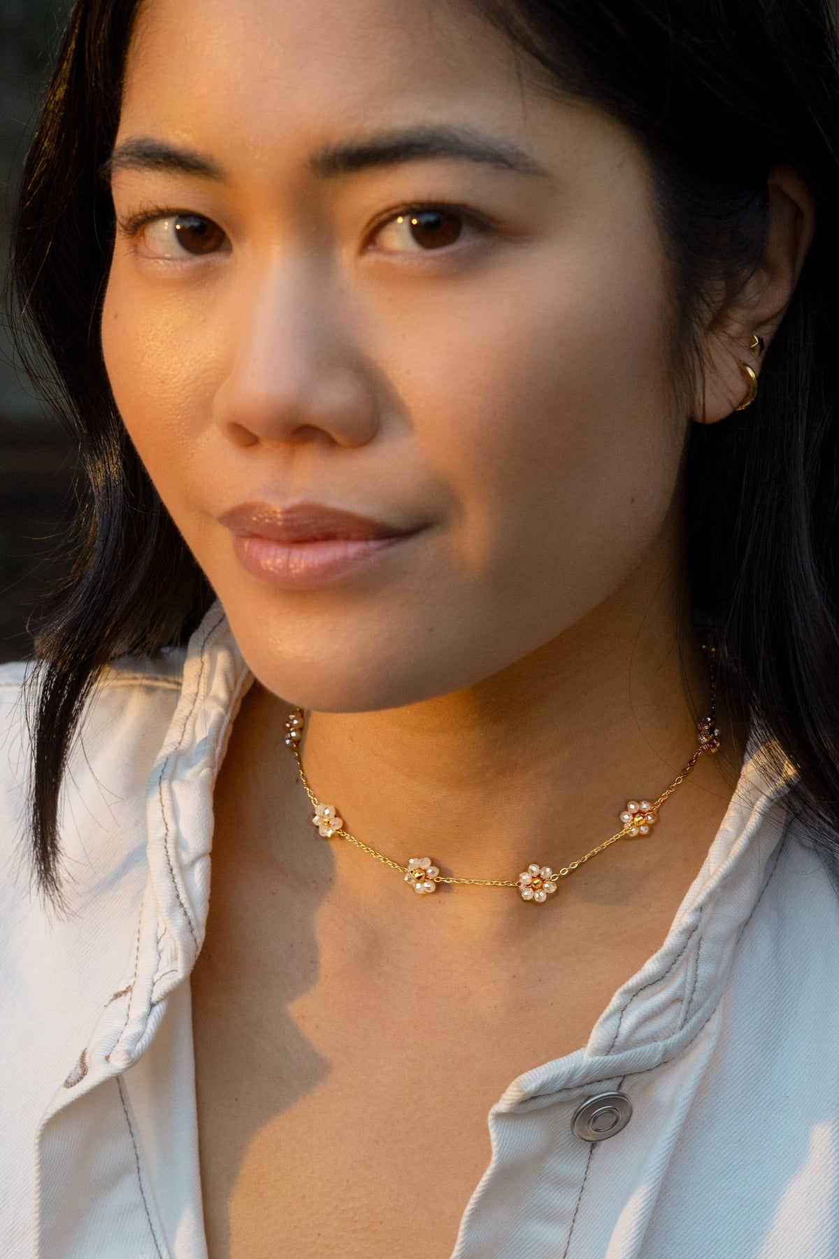 Sabrina Necklace: Peach