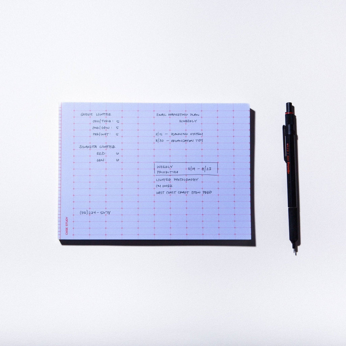 Cross Grid Notepad – Minimal Graph Pad with Color Backing
