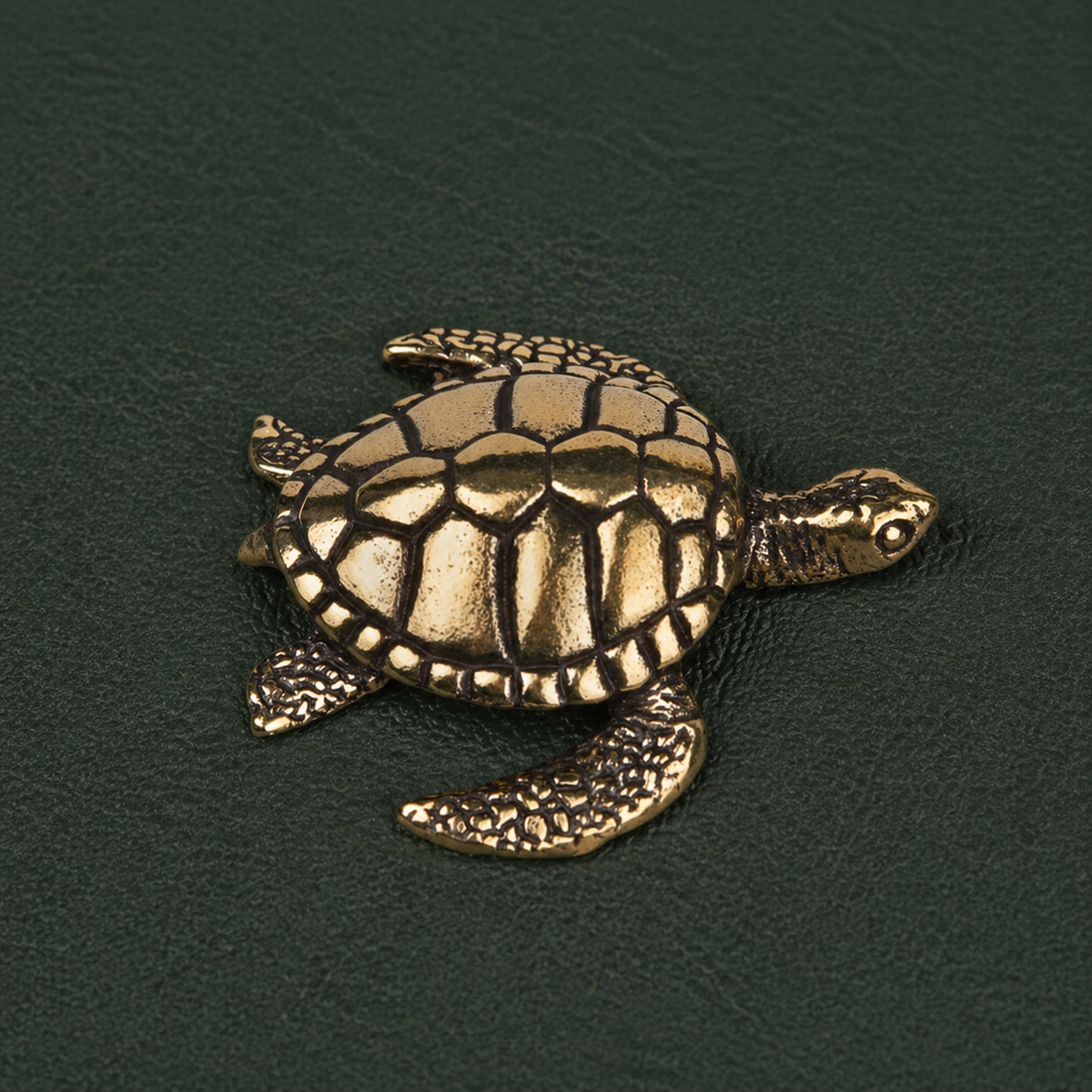 Antique Brass Sea Turtle Desktop Ornament: A1
