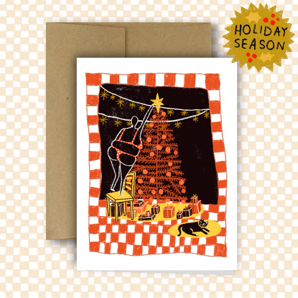 CLOTHING OPTIONAL CHRISTMAS Holiday Card 