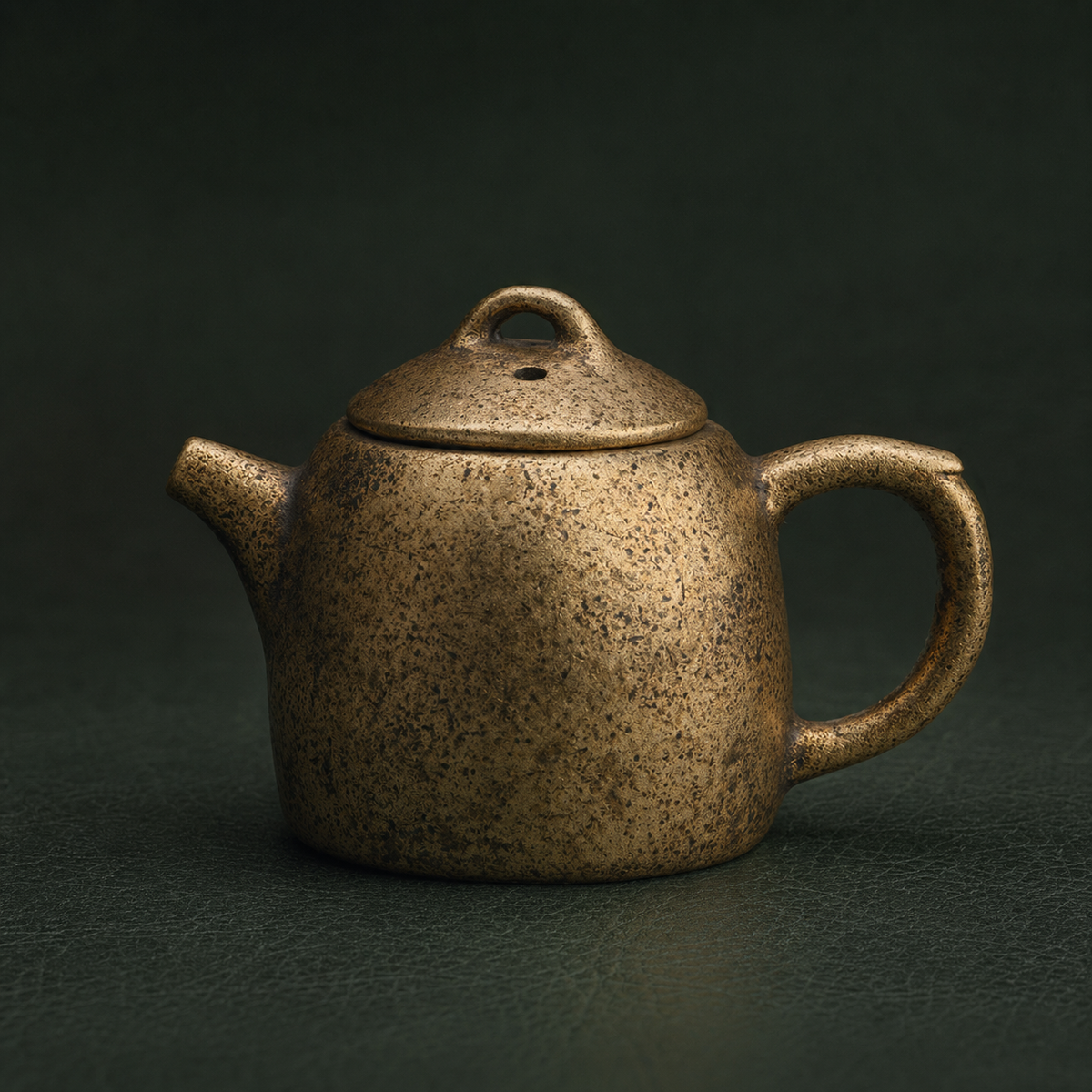 Antique Brass Miniature Tea Pet Teapot Sculpture: A1