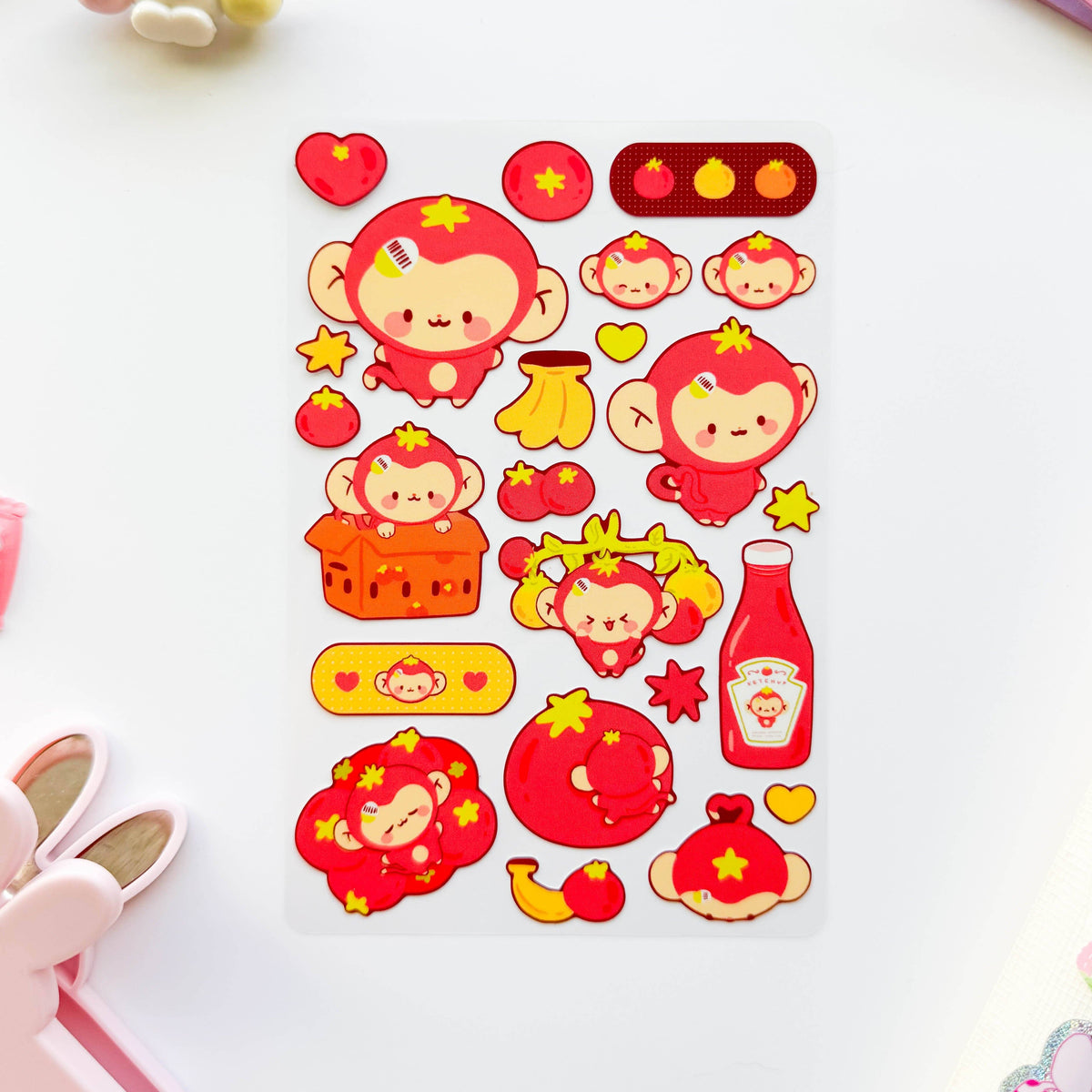 Banjo the Tomato Monkey Sticker Sheet