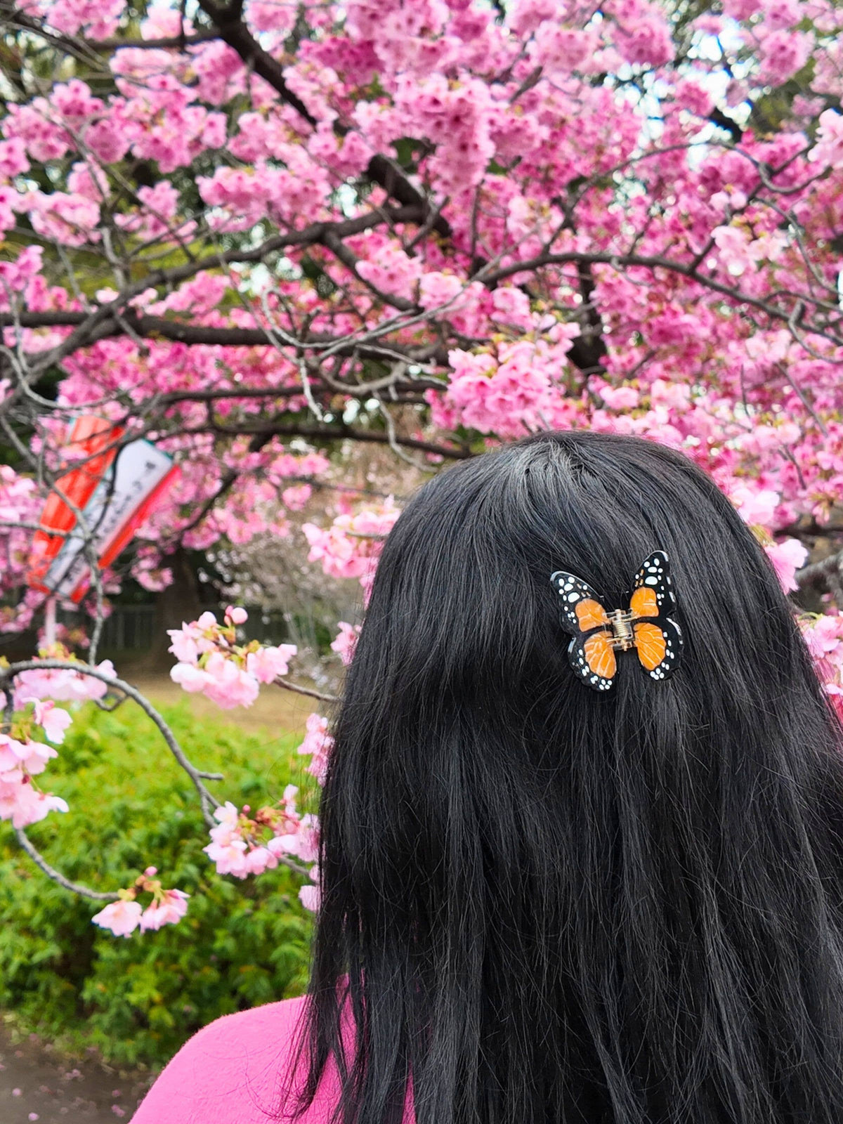 Hand-painted Mini Monarch Claw Hair Clip