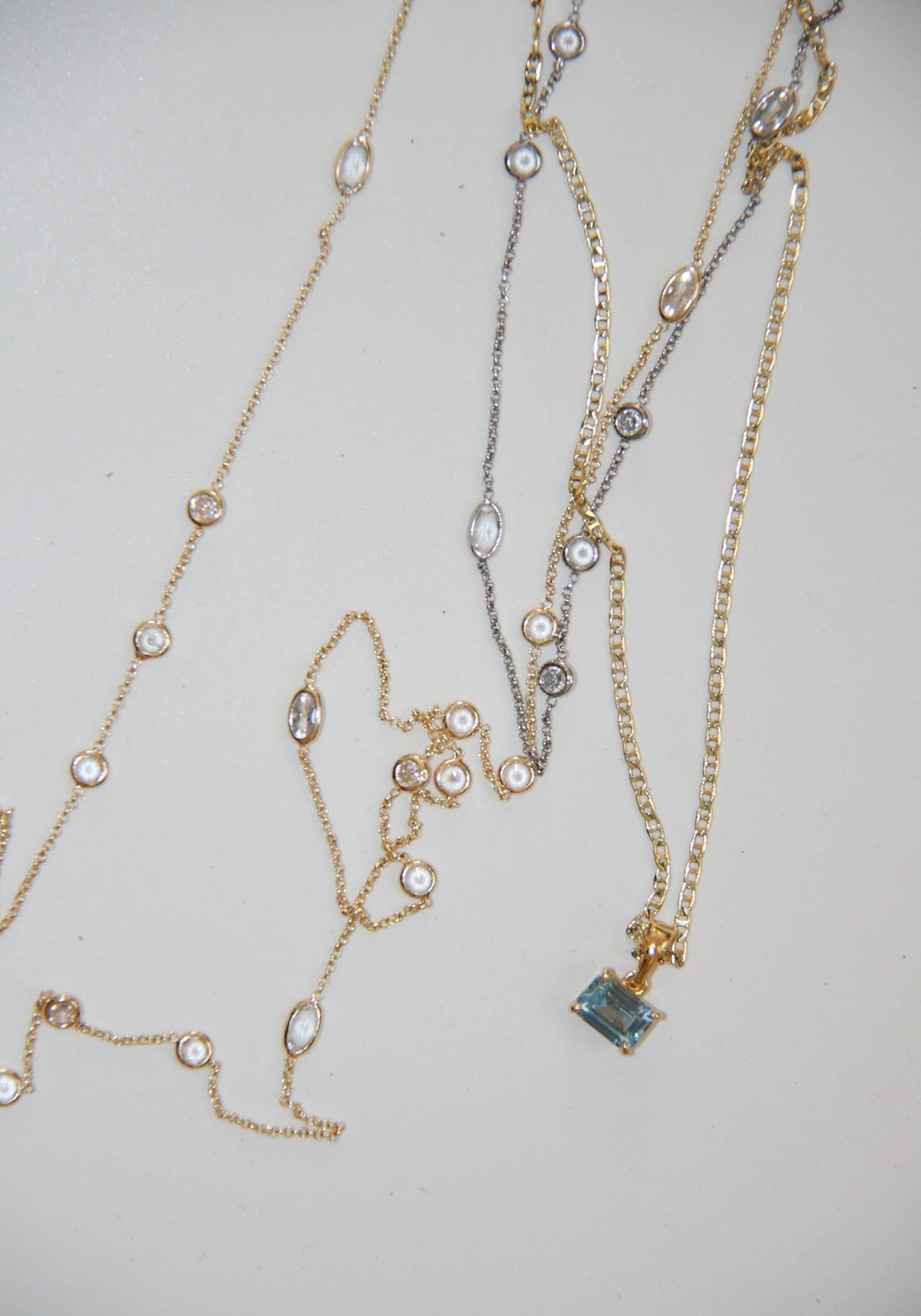 Sloane Vintage-Inspired Link &amp; Chain Necklace: Rhodium / 16&quot;
