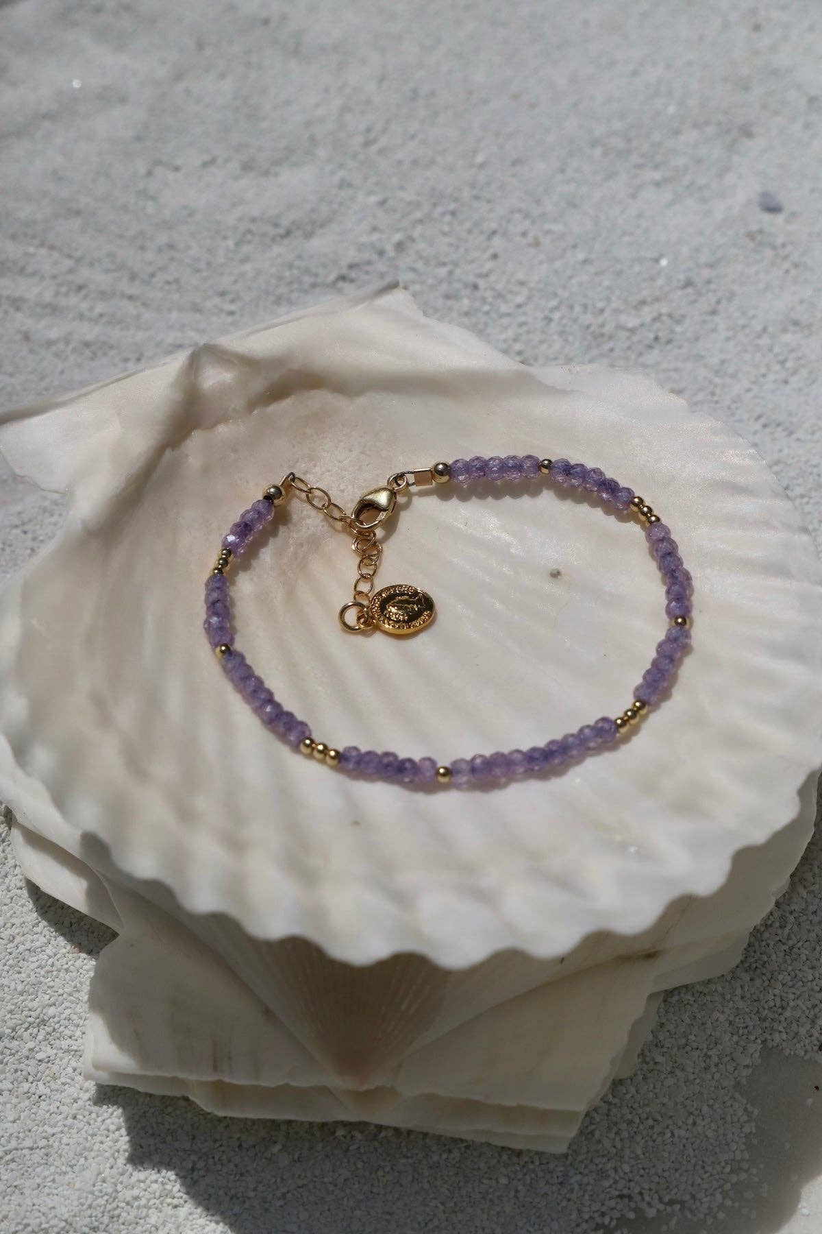 AMETHYST QUARTZ BEADED BRACELET