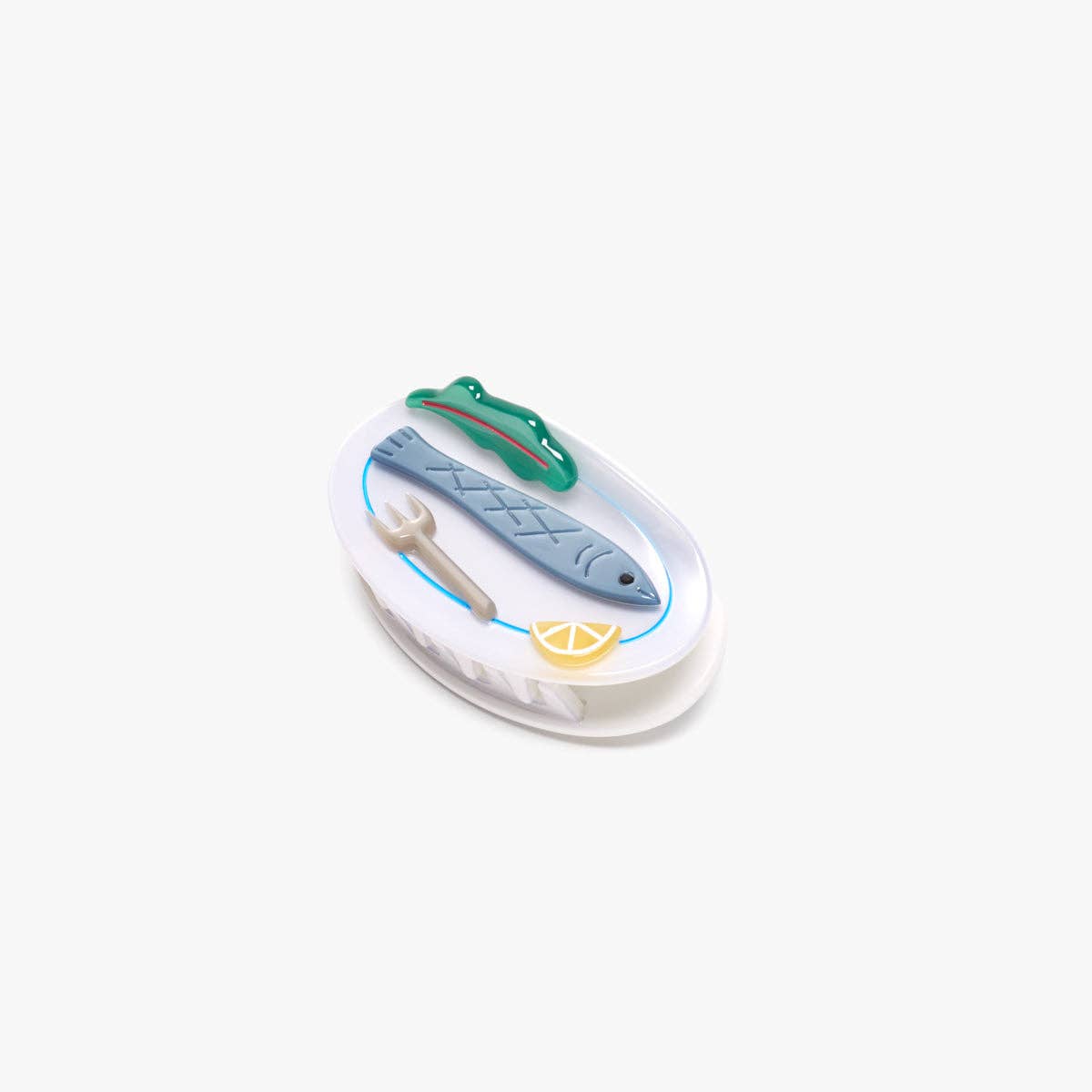 Poisson Sardine Fish Plate Acetate Hair Claw Clip Accessory