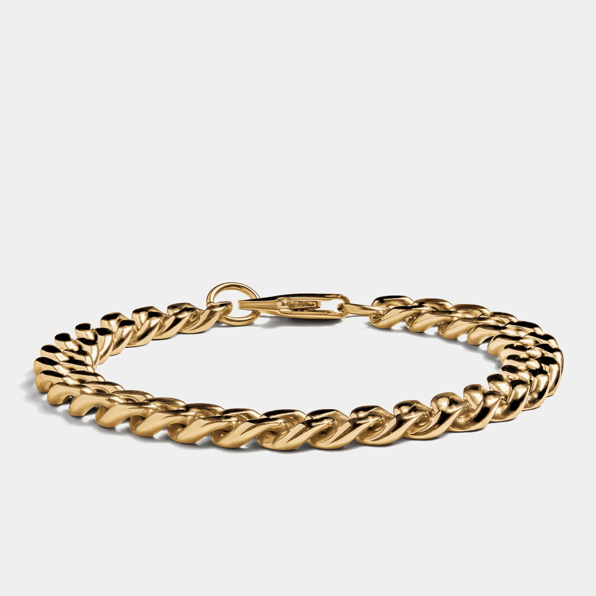 Cuban Chain Bracelet Gold (8mm): men’s sizing