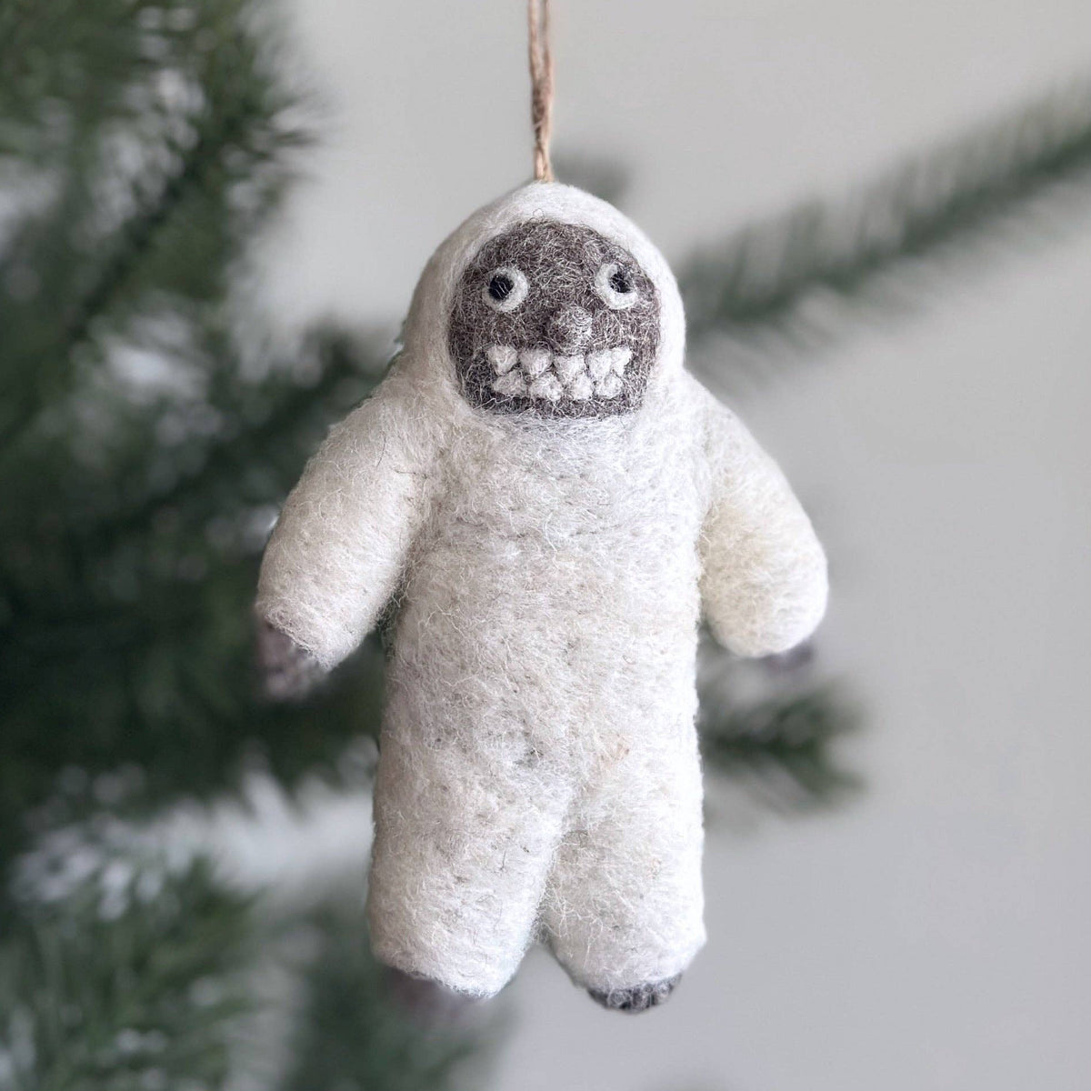 Felt Yeti Ornament