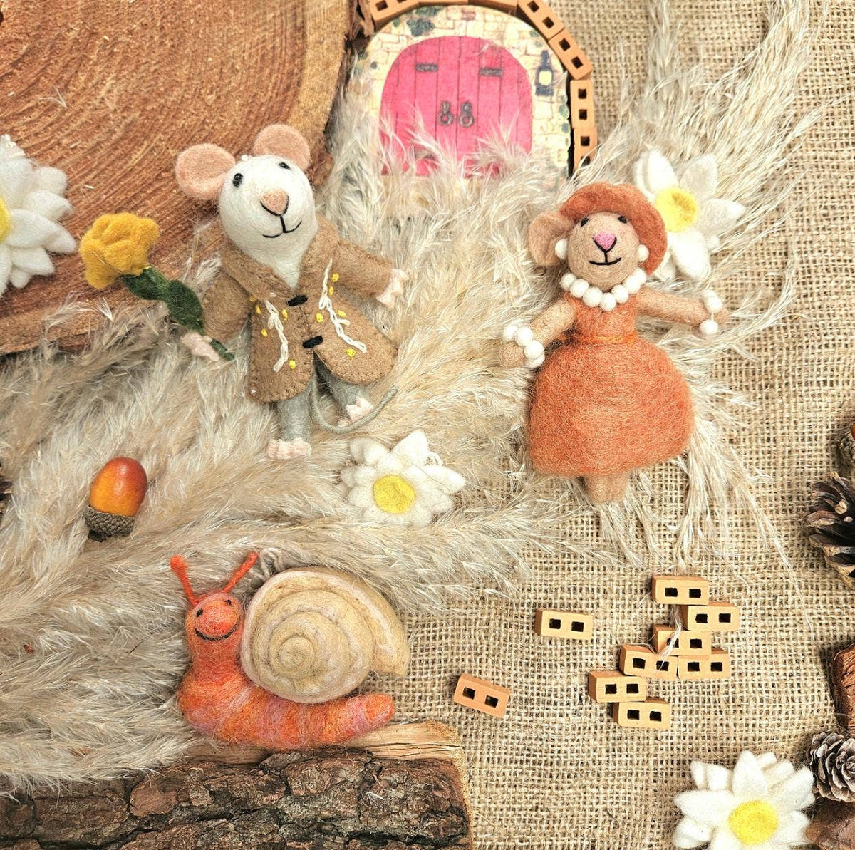 Felt Evelyn the Mouse Ornament