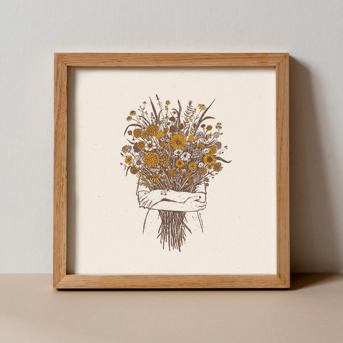 Flowers In Her Arms Art Print: 8" x 10"