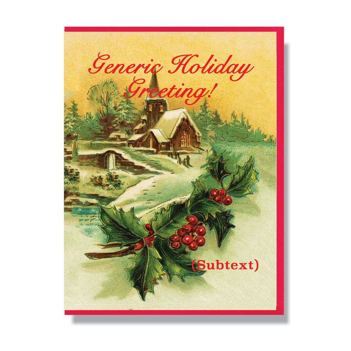 Generic Holiday Greeting Card: Single Card