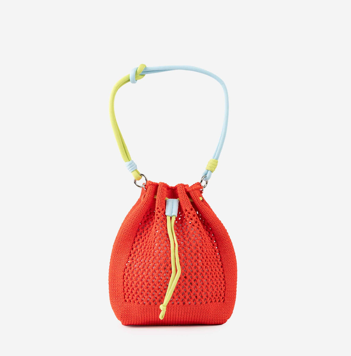 Drawstring Raffia Mini Bag: Poppy