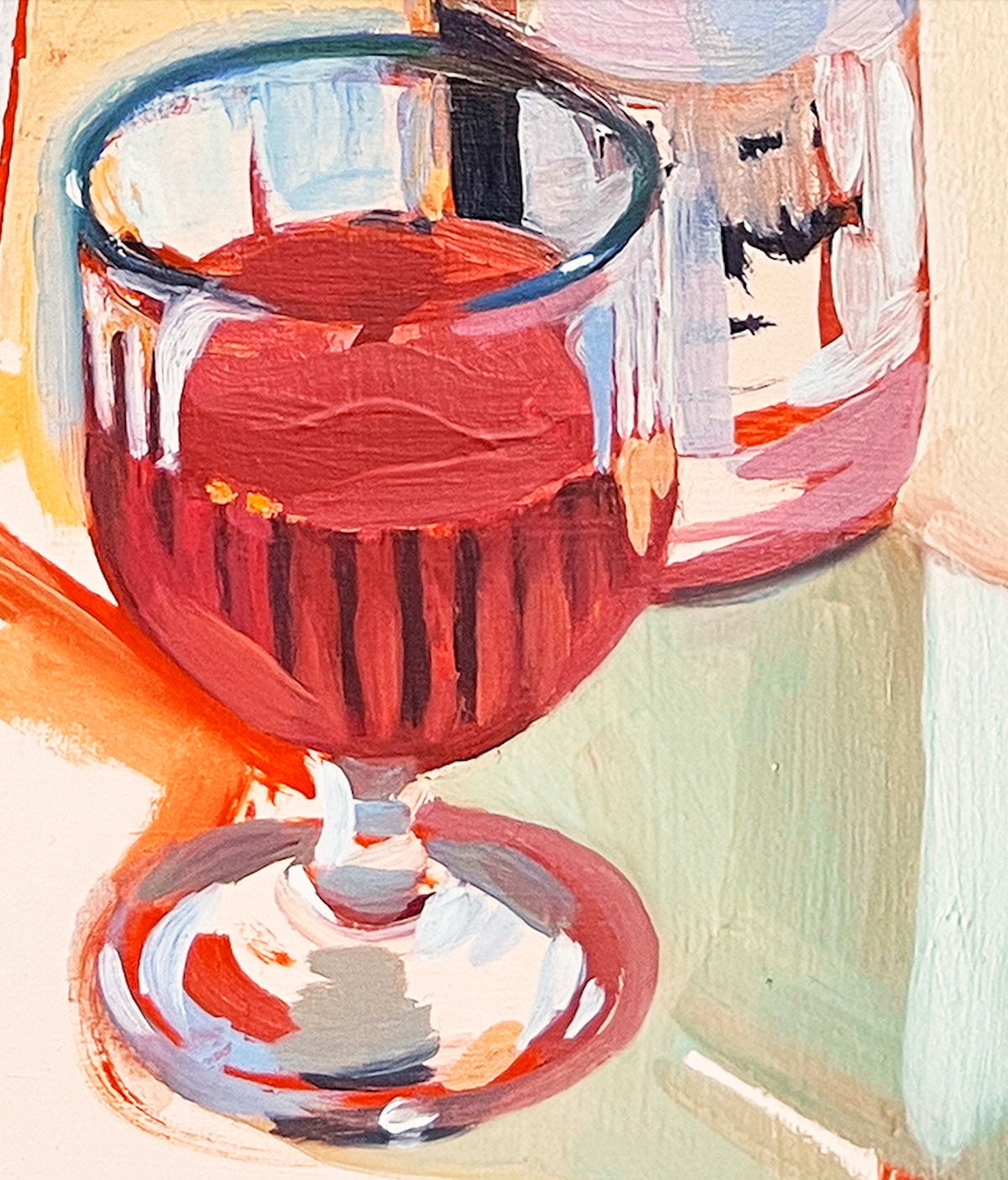"Olivia's House" Wine and Flowers in NYC Signed Giclee Print: 8x10