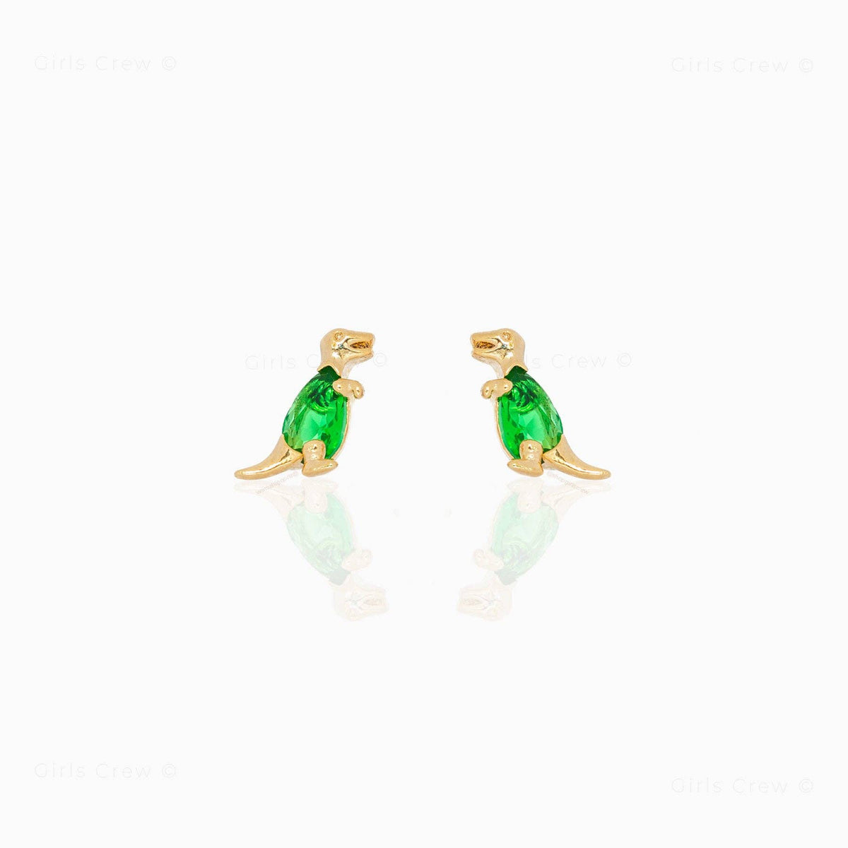 Terrific T-Rex Studs: sold SINGLE Gold
