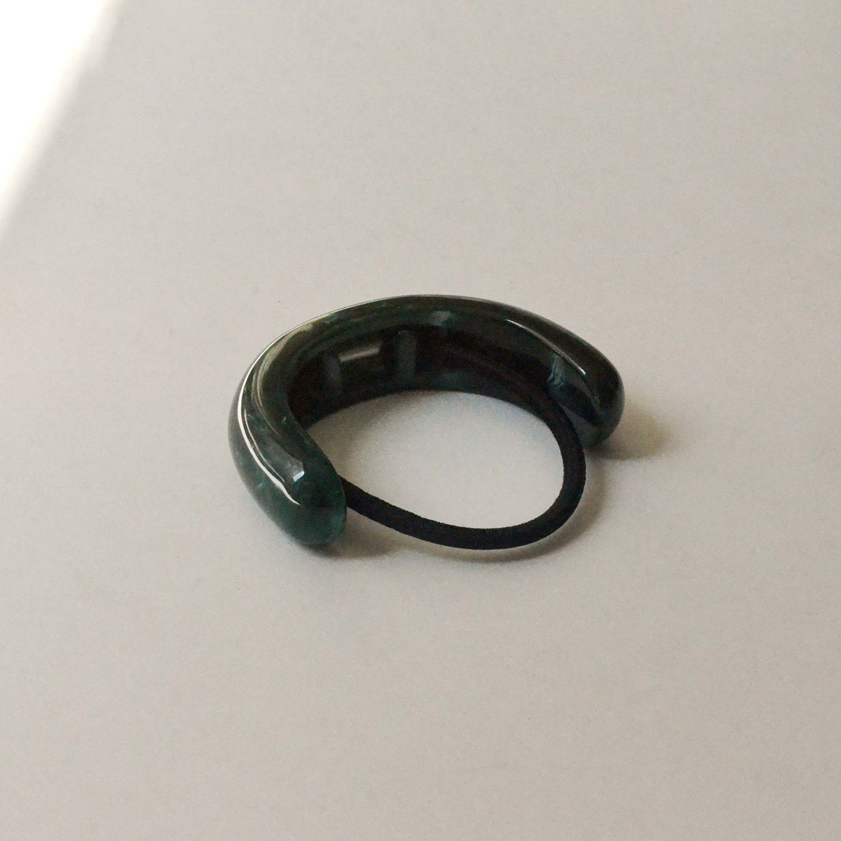 Wide Arch Acrylic Ponytail Hair Tie | Green