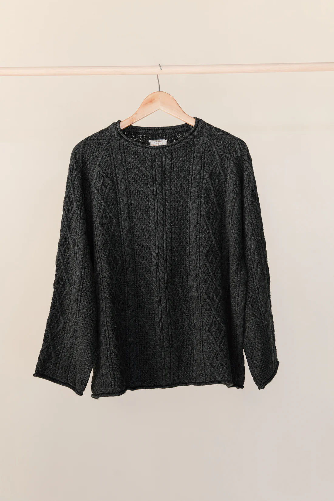 Rory Cable Knit Sweater: Charcoal *Unisex
