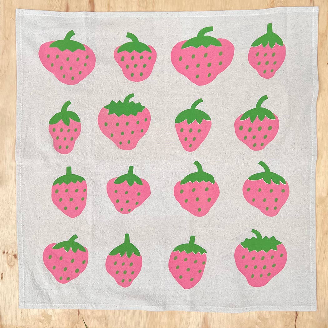 Strawberry Tea Towel: Red