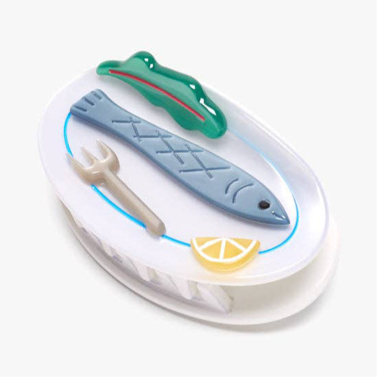 Poisson Sardine Fish Plate Acetate Hair Claw Clip Accessory