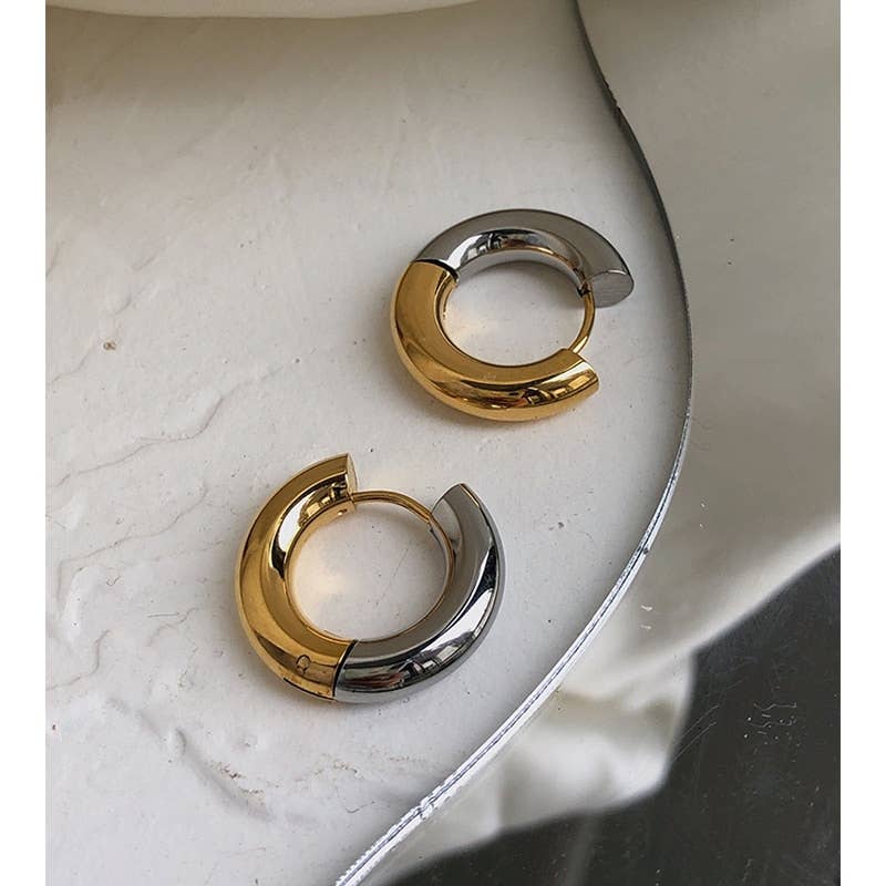 Undecided- Two Tone Earring Pair
