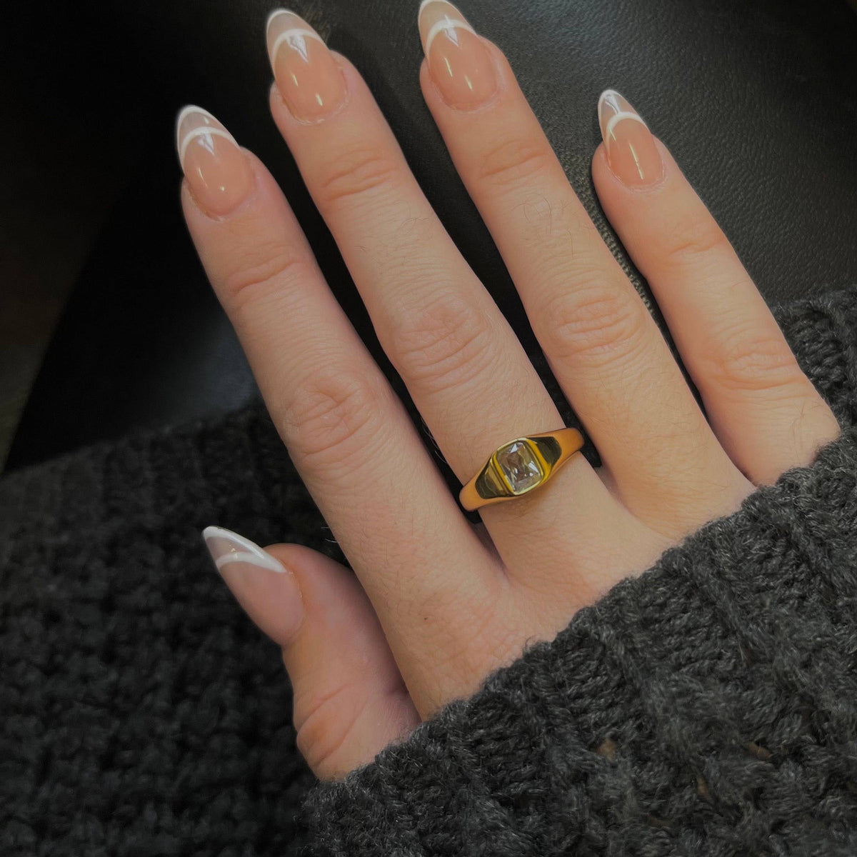 Sofia Ring- Olive Stone:
