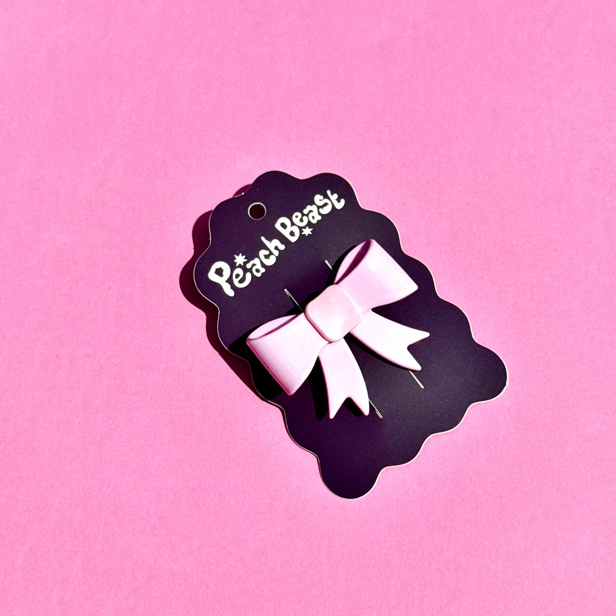 Bow Hair Clip: Pink