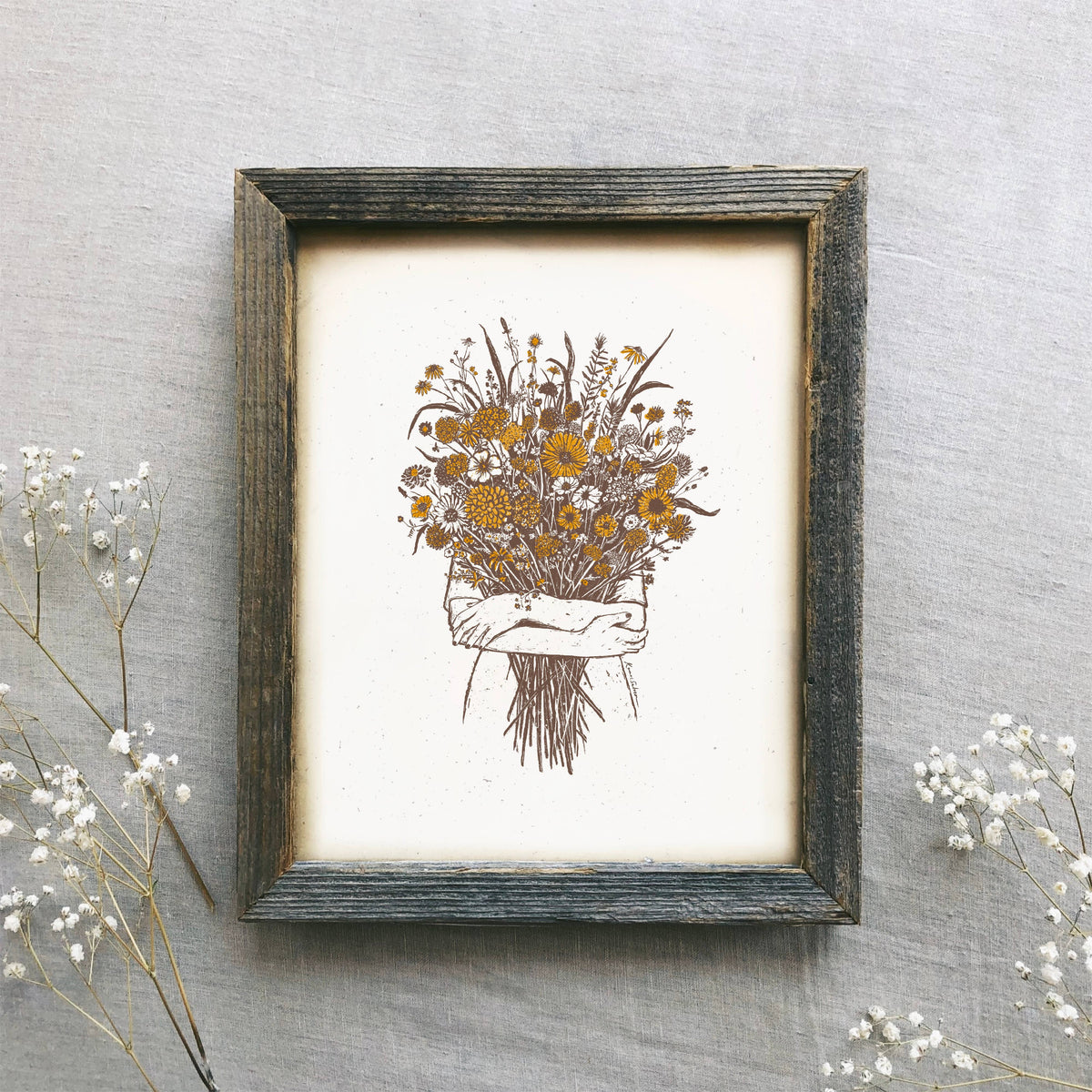 Flowers In Her Arms Art Print: 8" x 10"