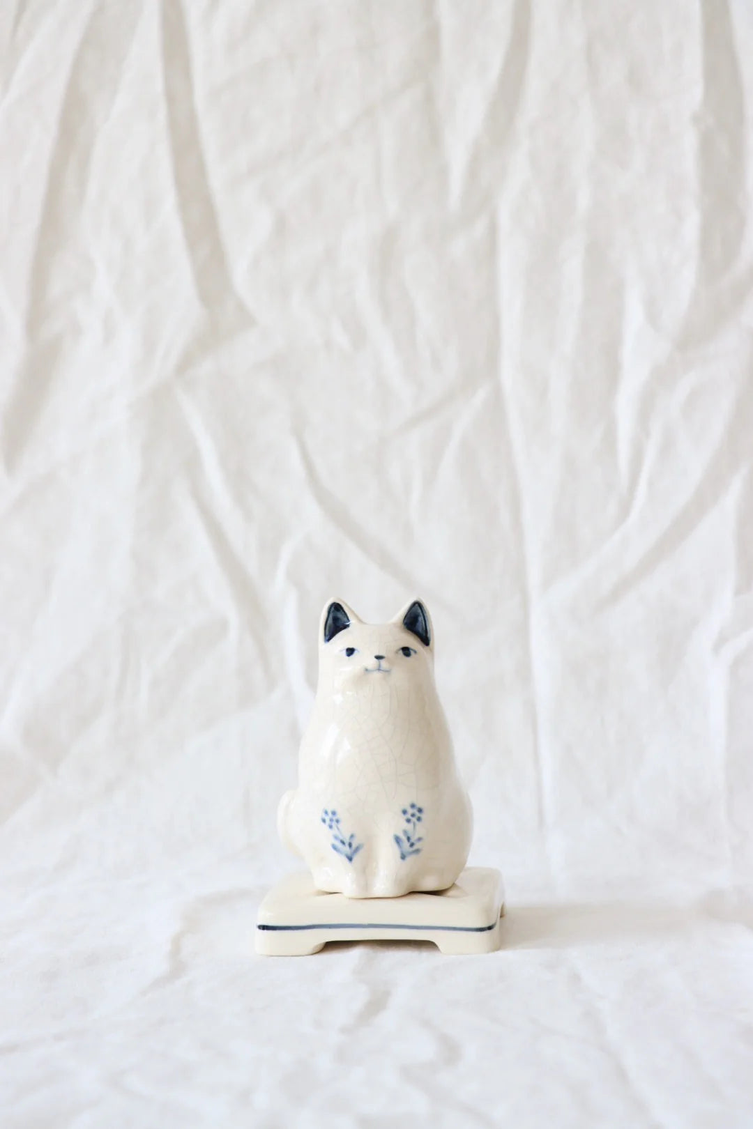 Porcelain Cat Incense Burner