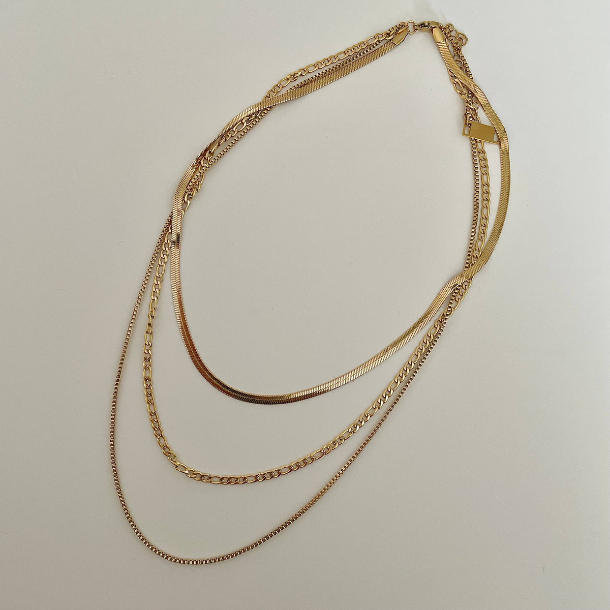 Shaylene 3 Layer Necklace- Gold