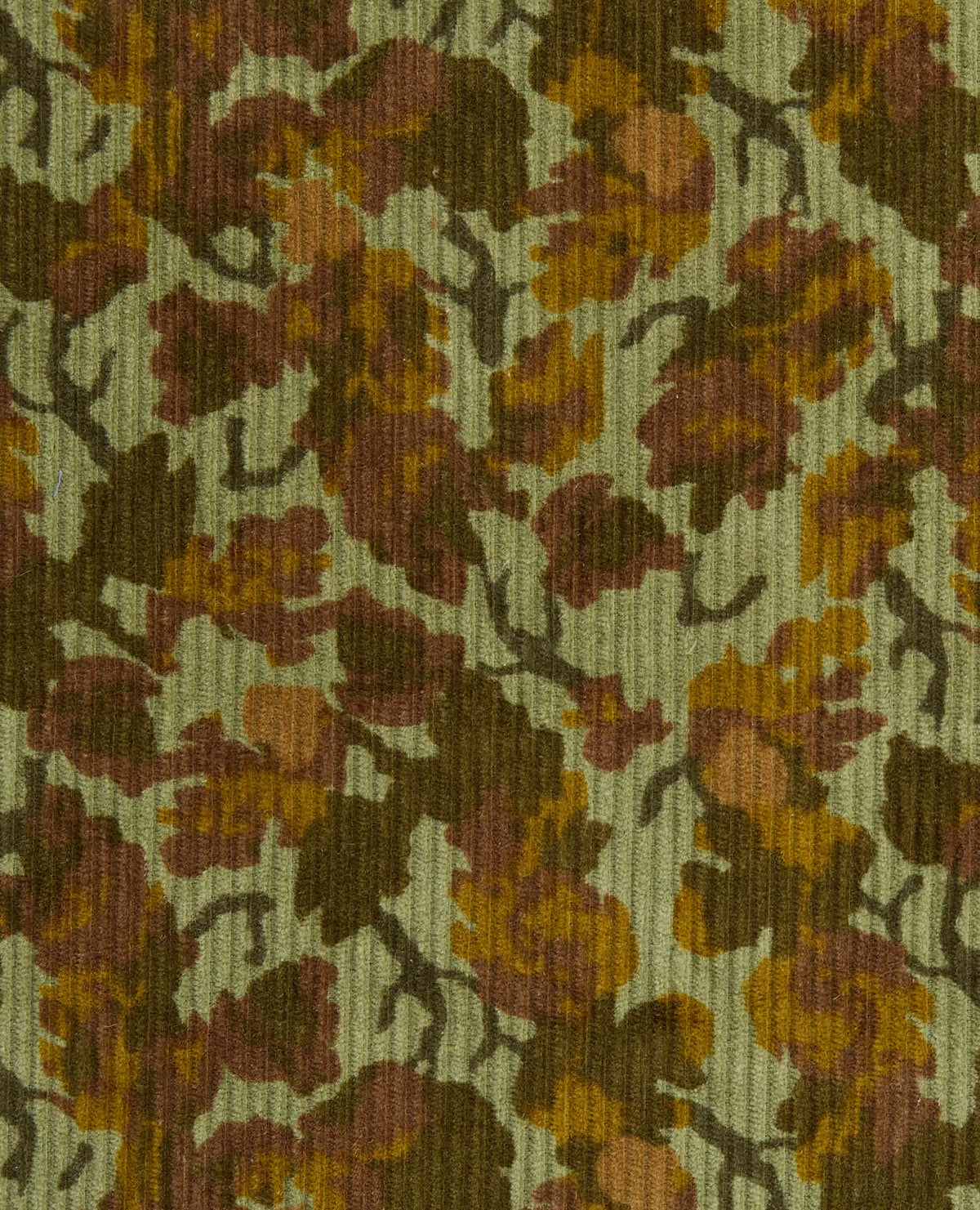 M’s Cascadia LS Shirt - Green Moss Leaf Print